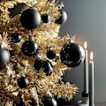 Miniatyrbilde 6 av 7: Sett med 20 knusesikre, holdbare julekuler i svart