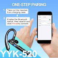 Miniatyrbild 6 av 7: Bluetooth-headset med LED-laddningsetui, 270 graders roterbar mikrofon, handsfree Bluetooth 5.1-version