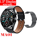 Miniatyrbilde 1 av 6: Ny Smartklokke Menn Android GT3 IP68 Vanntett NFC Smartwatch Trådløs Lading Bluetooth Ring Menn Klokke for Bl Le-Bl St Zu