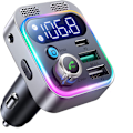 Pikkukuva 1 / 7: 2022 Bluetooth 5.3 FM-lähetin, Aux Bluetooth -autoradioadapteri [vahvempi kaksoismikrofoni & HiFi-syväbassotoisto], handsfree, 48W PD&QC3.0,