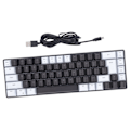 Miniatyrbillede 5 af 8: Membran Gaming Tastatur 68 taster RGB Baggrundsbelyst Ergonomisk USB-interface Computertastatur til Win System Office Familie Hvid Sort
