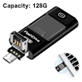 Miniatyrbild 2 av 5: Flashminne, 3 i 1 USB 3.0 Minne, Fotominne Extern Lagring USB-minne För iPhone iPad Android Dator 64GB - Guld Roséguld