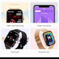 Miniatyrbild 3 av 6: LIGE Ny Bluetooth Samtal Smart Klocka Dam Röstassistent Sport Fitness Armband Vattentät Lday Smartwatch Herr För Android Ios Mesh-armband yin färg