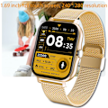 Miniatyrbild 5 av 6: LIGE Ny Bluetooth Samtal Smart Klocka Dam Röstassistent Sport Fitness Armband Vattentät Lday Smartwatch Herr För Android Ios Mesh-armband rosa