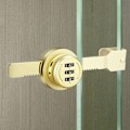 Miniatyrbild 7 av 10: 2ST Glasdörr Lösenordslås Vitrinskåp SVART 32MM svart