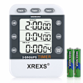 Miniatyrbillede 1 af 5: Digital køkkenur magnetisk stopur timer med ur, magnet, 3-niveau lydstyrke, LCD-display til madlavning, sport, studier, 2 AAA-batterier