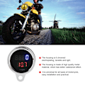 Miniatyrbillede 8 af 8: 2 i 1 Motorcykel LED Digital Voltmeter Tacho Måler Metal Odometer Speedometer
