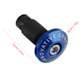 Miniatyrbilde 4 av 8: 22mm 7/8 tommer Motorsykkel Styre Endeskyv Plugghetter for Racing ATV Offroad Blå
