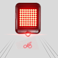 Miniatyrbild 6 av 7: Cykelbaklykta LED Blinkers Full Intelligent Sensing Autobroms USB Uppladdningsbart utomhustillbehör Svart