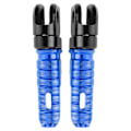 Miniatyrbillede 4 af 8: Et par forreste fodhviler pedaler i aluminiumslegering Passer til Kawasaki Ninja Z125 PRO Z250/SL Z400 Z900Blue