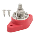 Miniatyrbillede 1 af 8: 3/8in Rød M10 Enkelt Stud Strømfordelingsterminal 12V 48V Batteri Junction Post Bus Bar Block Stud til Biler Autocampere Skibe Lastbiler