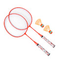 Miniatyrbild 2 av 8: Badmintonracket för barn med 2 bollar Set Utomhus Sport Spel Barn Pojkar Flickor Leksak Fluorescerande Orange