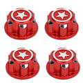 Miniatyrbillede 4 af 8: 4 stk. Aluminium Legering Metal 17mm Hex Hjulmonteringsmøtrikker Sæt Passer til X MAXX Summit Traxxas RC Bil (Rød)