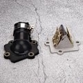 Miniatyrbilde 7 av 8: Forgasser Innsugsmanifold Leddstøvel Reed Ventil Passer for Yamaha Jog 50 CY50 1992-2001