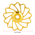 Miniatyrbild 5 av 8: 1 Par MEIJUN Keramiska Lager Bakre Rulle Jockey Hjul Cykel Guide Roller (13T, Guld)