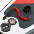 Miniatyrbillede 3 af 8: 2 stk Surf Leash Plug Surfbræt Longboard Shortboard Paddle Board Fodtov Kop Professionelle Tilbehør Sort