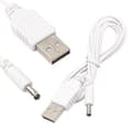 Miniatyrbilde 2 av 5: 1m DC 3.5mm x 1.35mm hunn til USB Type A hann strømkabel White