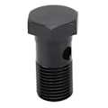 Miniatyrbillede 1 af 8: Aluminium Enkelt Banjo Bolt M16 x 1,5 mm Gevind 1,3 tommer Længde Sort Biltilbehør