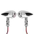 Miniatyrbild 4 av 8: 1 par Retro Style Universal Blinkers Lampa Motorcykel Modifiering Tillbehör Silver