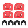 Miniatyrbillede 5 af 8: CANSUCC 4 stk. Cykelbremsekabelrørguide Skifteradapter Cykelramme C-spænde (rød)