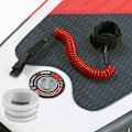 Miniatyrbillede 3 af 8: 2 stk Surf Leash Plug Surfbræt Longboard Shortboard Paddle Board Fodtov Kop Professionelle Tilbehør Hvid