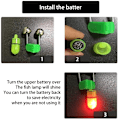 Miniatyrbilde 4 av 8: 20 stk LED Fiske Stang Bite Alarm Klokker Ring Fiske Agns Alarm Fiske Alarm Natt Fiske LED Fiske Tilbehør