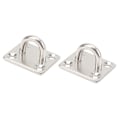 Miniatyrbillede 6 af 8: 2 stk. Båd Square Pad Eye Rustfrit stål Fast Holdbar Marine SS Pad Hardware til Yacht 40 X 50 mm/1,6 X 2,0 tommer