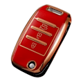 Miniatyrbillede 3 af 8: Nøglefob Cover TPU Præcis Pasform Smart Nøglebeskytter Holder Udskiftning til Kia K2 K3 K4 KXCROSS KX7 Rød