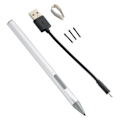 Miniatyrbillede 4 af 8: Tablet Stylus Pen til Microsoft Pro7 6 5 4 3 X til Laptop til Book til Studio til 3 Go med 3 Udskiftelige Nib Stylus Pen Sølv