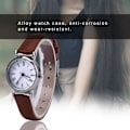 Miniatyrbillede 4 af 8: Elegant Lille Simpel Mode Kvinder Ur Retro Læder Mini Armbåndsur (Kaffe)