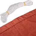 Miniatyrbilde 5 av 8: Melkehvit Seilduk Polyester Oxford Stoff UV-Blokkerende Solseil for Patio Hage Park Lekeplass Plen 8x8x8ft