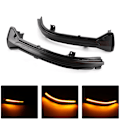 Miniatyrbilde 5 av 8: LED Dynamiske Flytende Blinklys Vinger Bakkespeilindikator Passer for 5/6/7 Serie G30 G31 G32 G11 G12