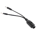 Miniatyrbillede 2 af 8: 24V Vandtæt IP Kamera Strøm over Ethernet Adapter POE Kabel Splitter Injektor Sort