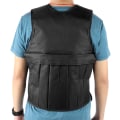 Miniatyrbilde 4 av 8: Justerbar Vektet Vest for Sports Trening - 20KG Last (Svart)