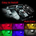 Miniatyrbilde 5 av 7: LED-lysstripe til bil, EECOO 4 stk. Bilinteriørlys Musikk LED-belysningssett Underdash-lys med