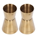 Miniatyrbillede 1 af 8: Dobbelt Hoved Cocktail Jigger i Rustfrit Stål Guld - 15/30ml