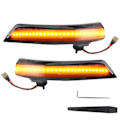 Miniatyrbild 1 av 8: Par Bakspelspegel Blinkers Dynamiskt LED Flytande Ljus Blinkers Passar för Ford Focus MK 2 3