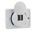 Miniatyrbillede 3 af 8: 3.1A bilmodificeret USB-oplader med LED-telefonoplader med dobbelte USB-porte