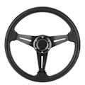 Miniatyrbilde 3 av 8: 350mm/14 tommers Racing Car Drifting Rattsvinghjul Erstatning Universal Modifisert Tilbehør Svart