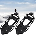 Miniatyrbillede 8 af 8: 1 Par Universal 24 Tands Anti-Slip Is-Klodser Sko Greb Pigge Klodser Kramper til Vandreture Klatring L:39-42