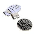 Miniatyrbillede 3 af 8: Mini Golf Hat Clip i Form af Handske i Rustfrit Stål med Magnetisk Boldmarkør Sort Hvid