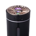 Miniatyrbillede 2 af 5: Luftfugter til bil 300 ml Kapacitet Farverig natlampe Mini USB Bærbar æterisk oliespreder til hjemmekontor Sort