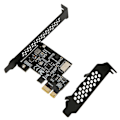 Pikkukuva 2 / 8: PCIE - USB 3.2 -laajennuskortti, musta, 5 Gbps, nopea PCIE X1 - USB3.2 Gen1 TYPE E 20PIN -laajennuskortti pöytäkoneen etupuolelle, Type C PCIE X1 - USB3.2