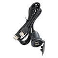 Miniatyrbilde 1 av 8: 2 porter dobbel USB 2.0 hann til USB 2.0 hunn 1 meter 480 Mbps profesjonell plug and play USB dashbordmonteringskabel med LED-lys
