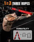 Miniatyrbild 2 av 4: Triceps Rope Attachment Improved Range of Motion Cable Handle for Pushdowns, Curls, Face Pulls, Professional Gym Use red red color