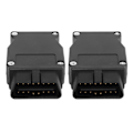 Miniatyrbillede 1 af 8: 2 stk. OBD2 16-benet tilslutningsadapter ABS Plast Letvægts til F-serie E-serie Diagnostisk check ECU-værktøj