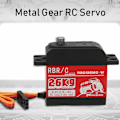Miniatyrbilde 8 av 8: 26KG Høy dreiemoment metallgir digital servo for 1/8 1/10 robot RC crawler bil båt RB0126MG-W