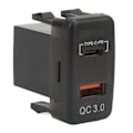 Miniatyrbillede 5 af 8: Rocker Switch Style Dobbelt USB Billader Hurtigopladningsstik Med Blå Voltmeter Universal til RV