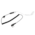 Miniatyrbillede 8 af 8: Walkie Talkie Øretelefon 2-polet K-hoved Headset til KENWOOD TH-F6 / F6A/ D7/ D7A/ D7AG/ D7E/ F7/ F7E/ G71/ G71A