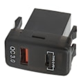 Miniatyrbillede 4 af 8: Rocker Switch Style Dobbelt USB Billader Hurtigopladningsstik Med Blå Voltmeter Universal til RV